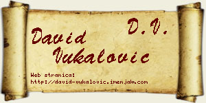 David Vukalović vizit kartica